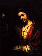 Rembrandt, Woman in a doorway